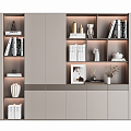 Modern bookcase 3d model