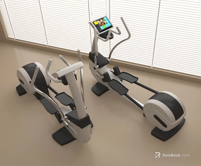 Modern Indoor Fitness Equipment With Digital Screens And Ergonomic Design 3d model 