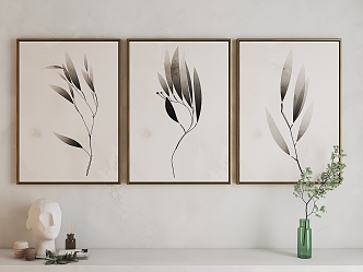 Modern Plant Painting Art Hanging Painting 3d model