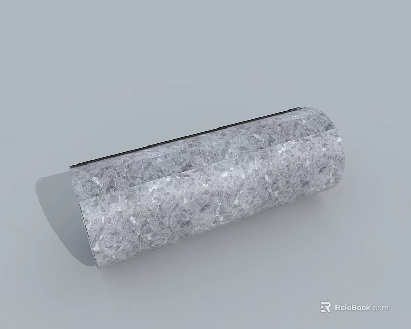 Iron Art Cylinder With Textured Surface Design 3d model 