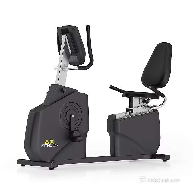 AX FITNESS Recumbent Exercise Bike With Ergonomic Design And LCD 3d model 