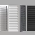 Stylish Window Shutters in White Light Gray Dark Gray and Black Options 3d model