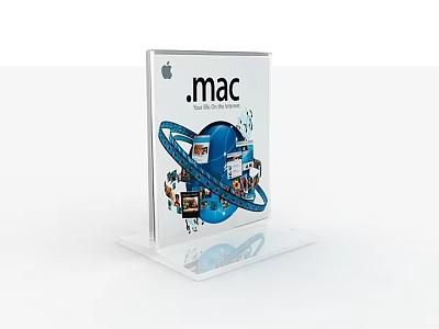 Apple .mac Product Display Stand With Globe Graphic And Device Icons 3d model