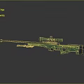 Green Tactical Sniper Rifle With High Precision Scope And Modern Design