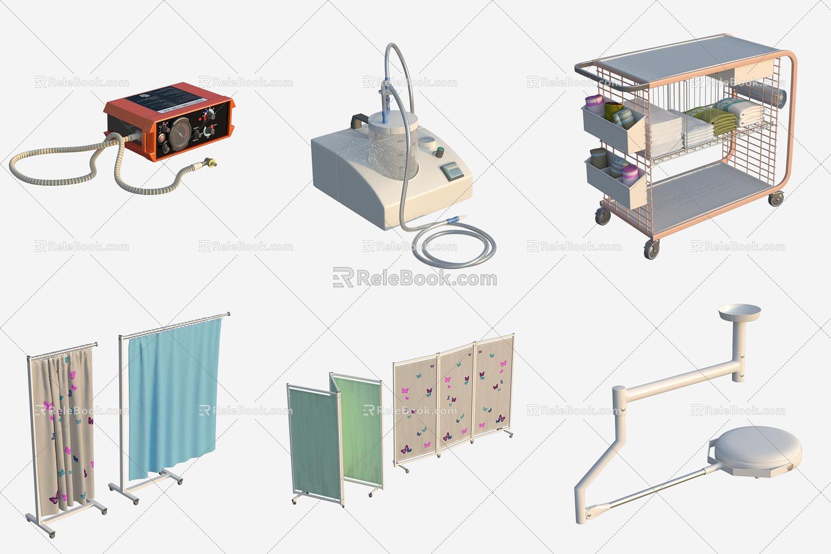 Hospital Medical Apparatus Equipment Machine 3d model