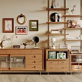 Middle Style Side Cabinet 3d model