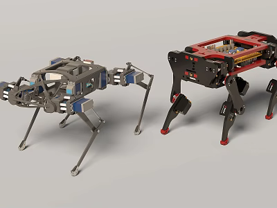 Industrial Equipment Quadruped Robots With Mechanical Structure And Robotic Leg Design 3d model