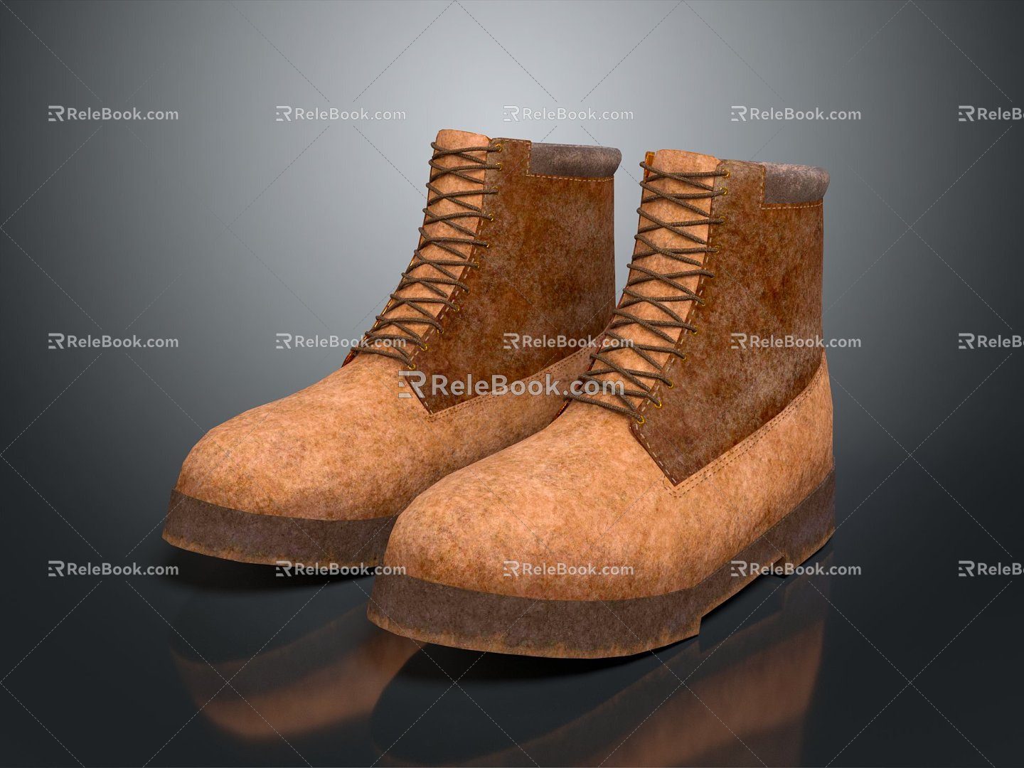 Modern Boots Men's Boots Old Boots Cotton Boots Old Rain Boots Men's Leather Shoes Pointed Leather Boots 3d model