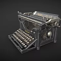 Vintage Underwood Typewriter with Retro Design and Metal Keys for Home Use