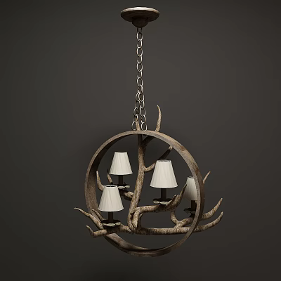 American Chandelier Antler Chandelier 3d model
