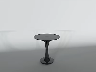 Modern Stylish Side Table Featuring Round Top And Sleek Curved Base Design 3d model