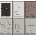 Modern Wall Decor Featuring Various Geometric Patterns In Neutral Textured Finishes