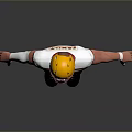 American Football Uniform Featuring Number 1 COUGARS Yellow Helmet Black Pants White Socks Black Shoes