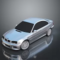 Sporty Silver Car With Black Roof White Rims And Shiny Body Design