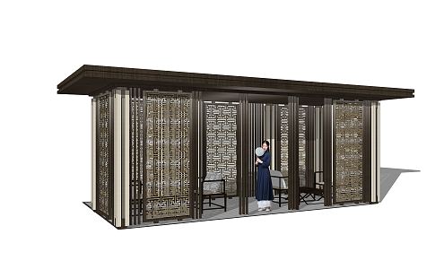 New Chinese Pavilion 3d model