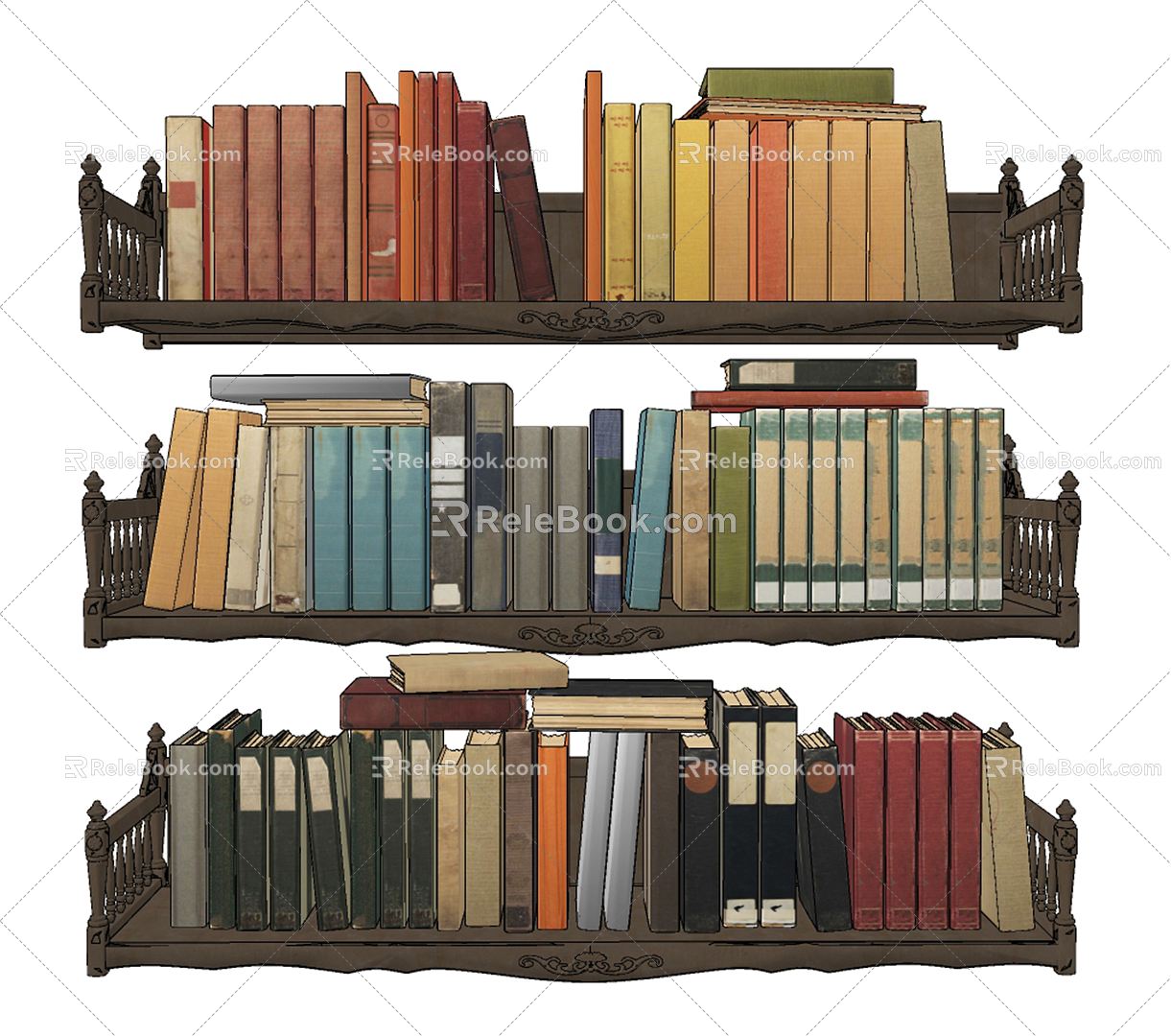 American Book Classical Book Book Wall Decoration Rack model