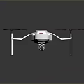 White Drone With Four Propellers Camera And Landing Gear Design 3d model