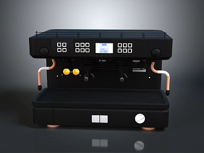 Modern Sleek Computer Machine With Digital Display And Control Panel Design 3d model