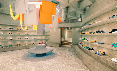 Modern Shoe Shop Personality Shop 3d model