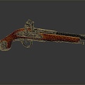 Vintage musket pistol 3d model