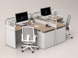 Office Desk and Chair Staff Desk Computer Desk and Chair 3d model