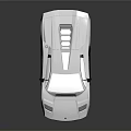White Modern Sports Car With Sleek Aerodynamic Body And Unique Headlights