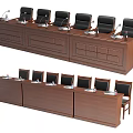 Modern Party and Government Organs and Units Solid Wood Conference Tables and Chairs Combination Negotiation Tables and Chairs Long Tables and Chairs Office Tables and Chairs 3d model