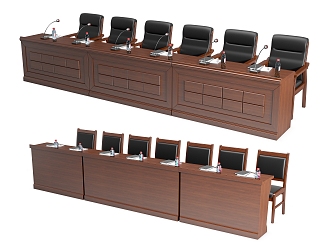 Modern Party and Government Organs and Units Solid Wood Conference Tables and Chairs Combination Negotiation Tables and Chairs Long Tables and Chairs Office Tables and Chairs 3d model