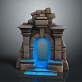 Stone Gate House Magic Gate Magic Portal Arch Stone Pillar Outdoor Items Realistic 3d model