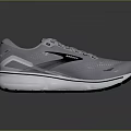 Brooks Gray Running Shoes With Breathable Mesh Upper And White Sole