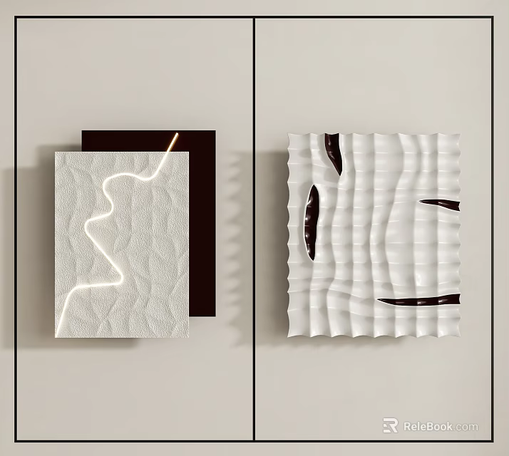 Abstract Art Pieces With Textured Surfaces And Unique Shapes 3d model 