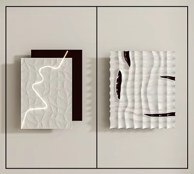 Abstract Art Pieces With Textured Surfaces And Unique Shapes 3d model