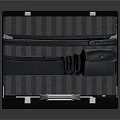Open Black Briefcase With Stacked Cash And Built In Money Detector