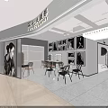 Modern Mall Photography Studio Interior With Photos On Wall Reception Desk And Chairs
