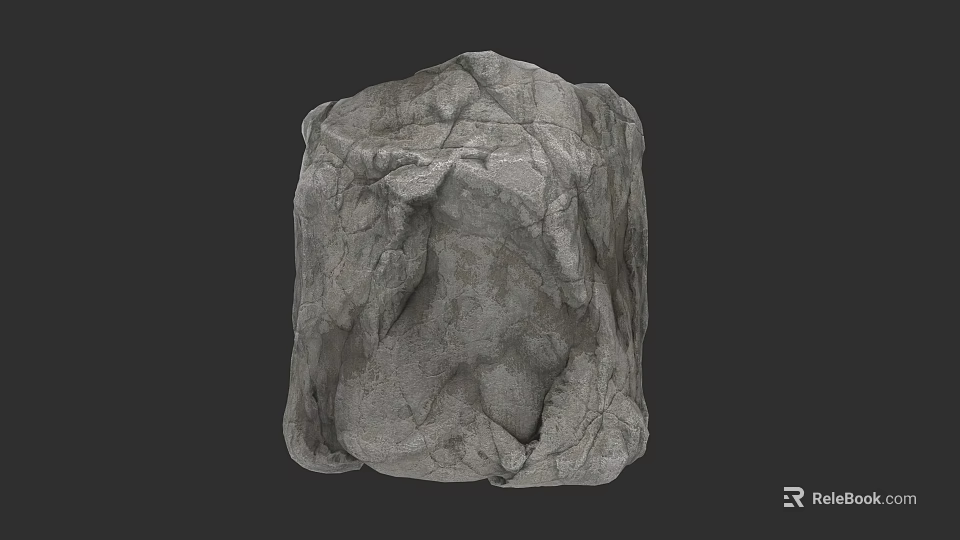 Gray Stone Texture Sofa And Coffee Table Combination With Natural Rough Surface 3d model 