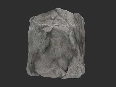 Gray Stone Texture Sofa And Coffee Table Combination With Natural Rough Surface 3d model