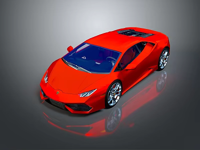 Red Sports Car Featuring Sleek Design Sporty Exterior Silver Alloy Wheels And Blue Windows 3d model