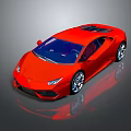 Red Sports Car Featuring Sleek Design Sporty Exterior Silver Alloy Wheels And Blue Windows