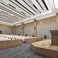 Modern lecture hall 3d model