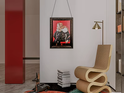Modern single chair 3d model