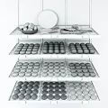 Modern Shelf Bread Shelf Combination 3d model