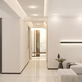 Modern Bright Minimalist Living And Dining Room Interior Design With Comfortable Cozy Home Furnishings