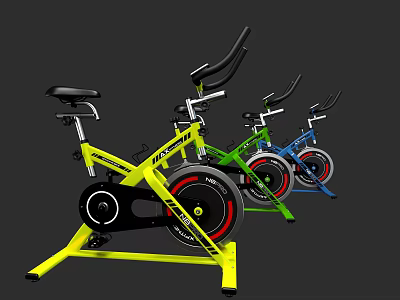 Colorful Indoor Cycling Bikes With Sturdy Structure For Fitness Equipment 3d model