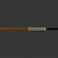 Long Barreled Weapon With Orange Stripes Transparent Section And Black Grip Design