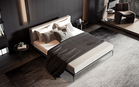 Style Commodity Bed 3d model