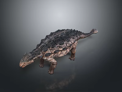 Detailed Armored Dinosaur Model Standing With Scaled Body And Textured Skin 3d model