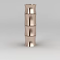 Modern Metallic Storage Locker with Vertical Stacked Compartments and Sleek Design