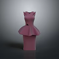 Simple Modern Pink Dress With Fitted Waist And Flared Skirt Design For Daily Use