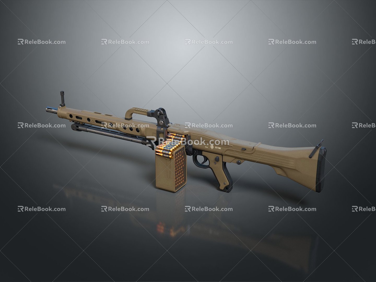 modern rifle semi-automatic rifle combat rifle battle rifle 3d model