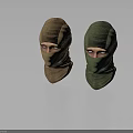 Brown and Green Balaclava Full Face Cover Tactical Headwear for Outdoor Use